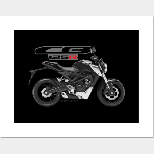 Honda CB125R 18 black, sl Posters and Art